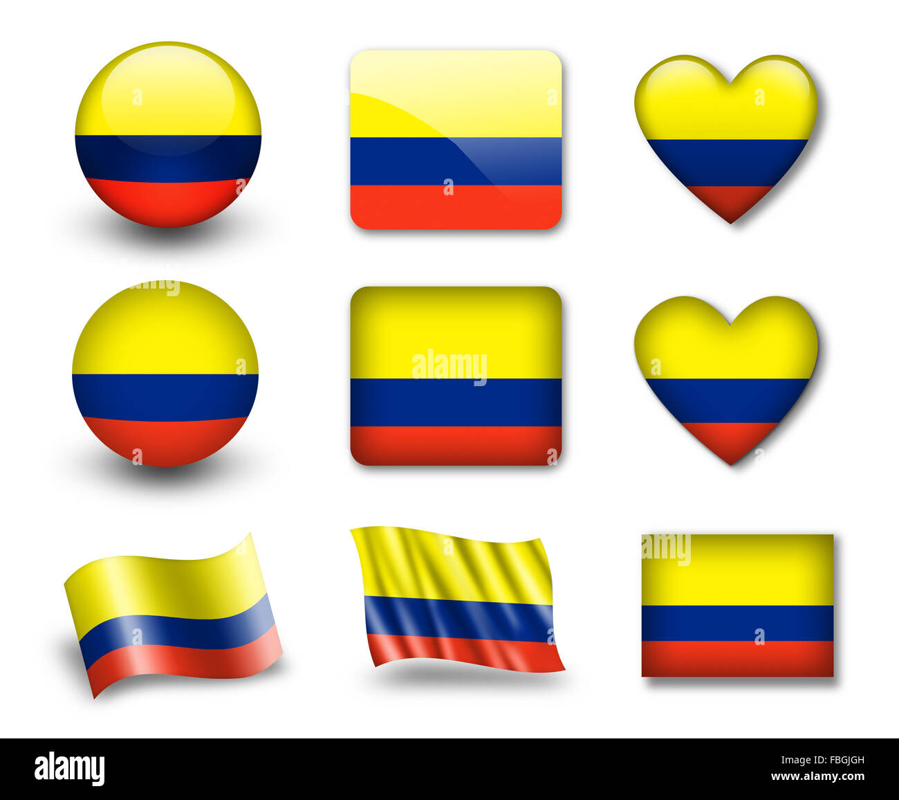 Il Colombiano bandiera Foto Stock