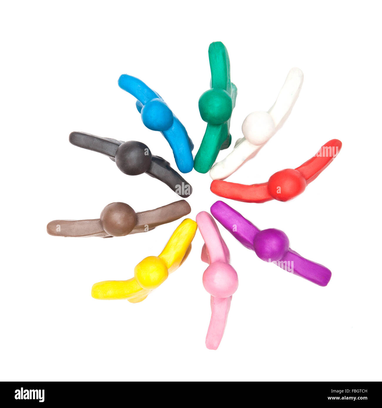 Multicolore di plastilina figure umane Foto Stock