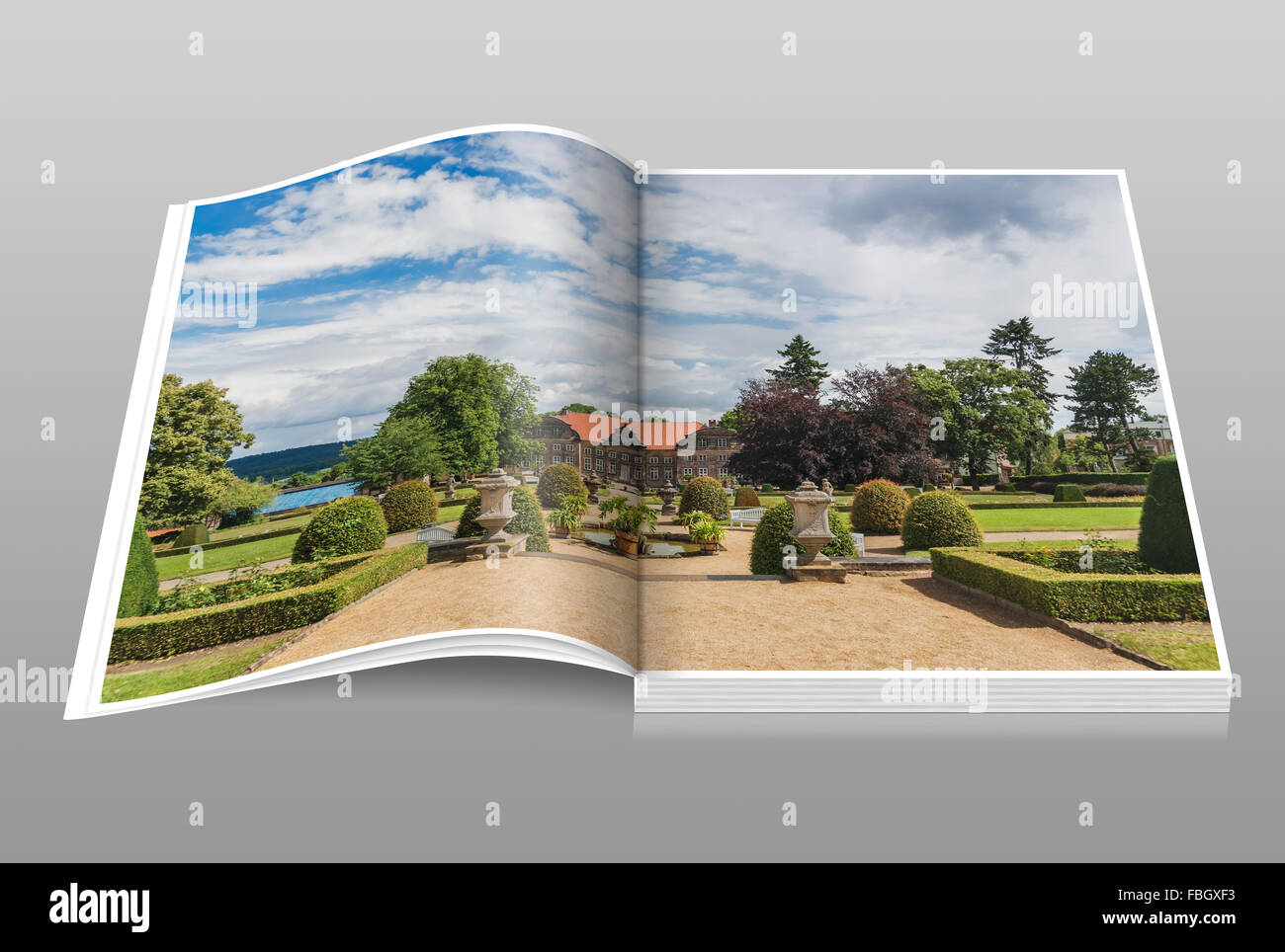 Piccolo castello e parco in stile barocco, Blankenburg, Harz, Sassonia-Anhalt, Germania, Europa Foto Stock