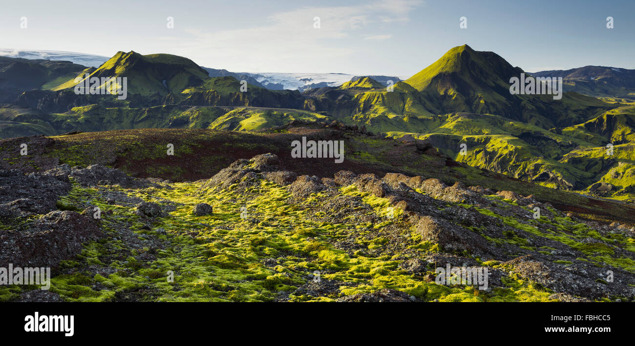 Rjupnafell, Myrdalsjökull, Fjallabak, Sud Islanda Islanda Foto Stock