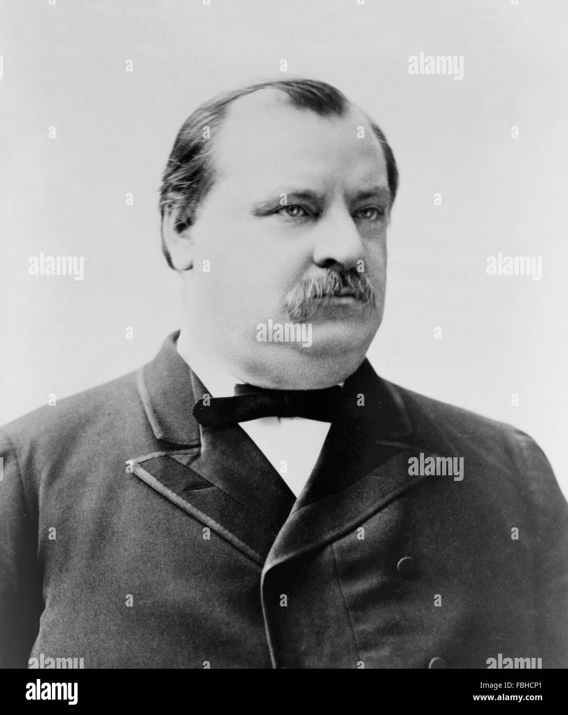 Grover Cleveland, ritratto del ventiduesimo e ventiquattresimo del Presidente USA , preso tra il 1880 e il 1900 Foto Stock