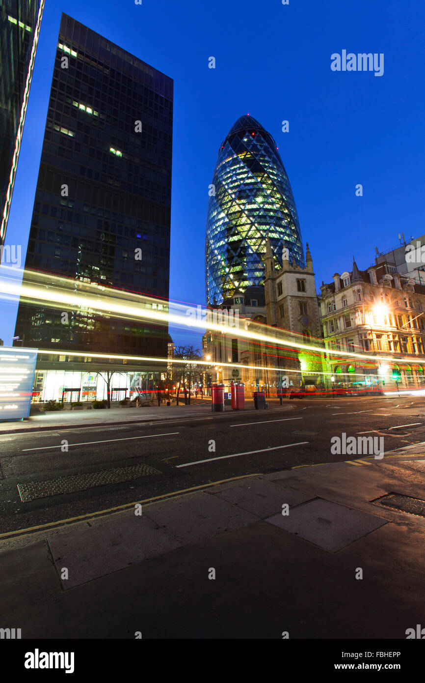 Londra, serata scene di strada Foto Stock