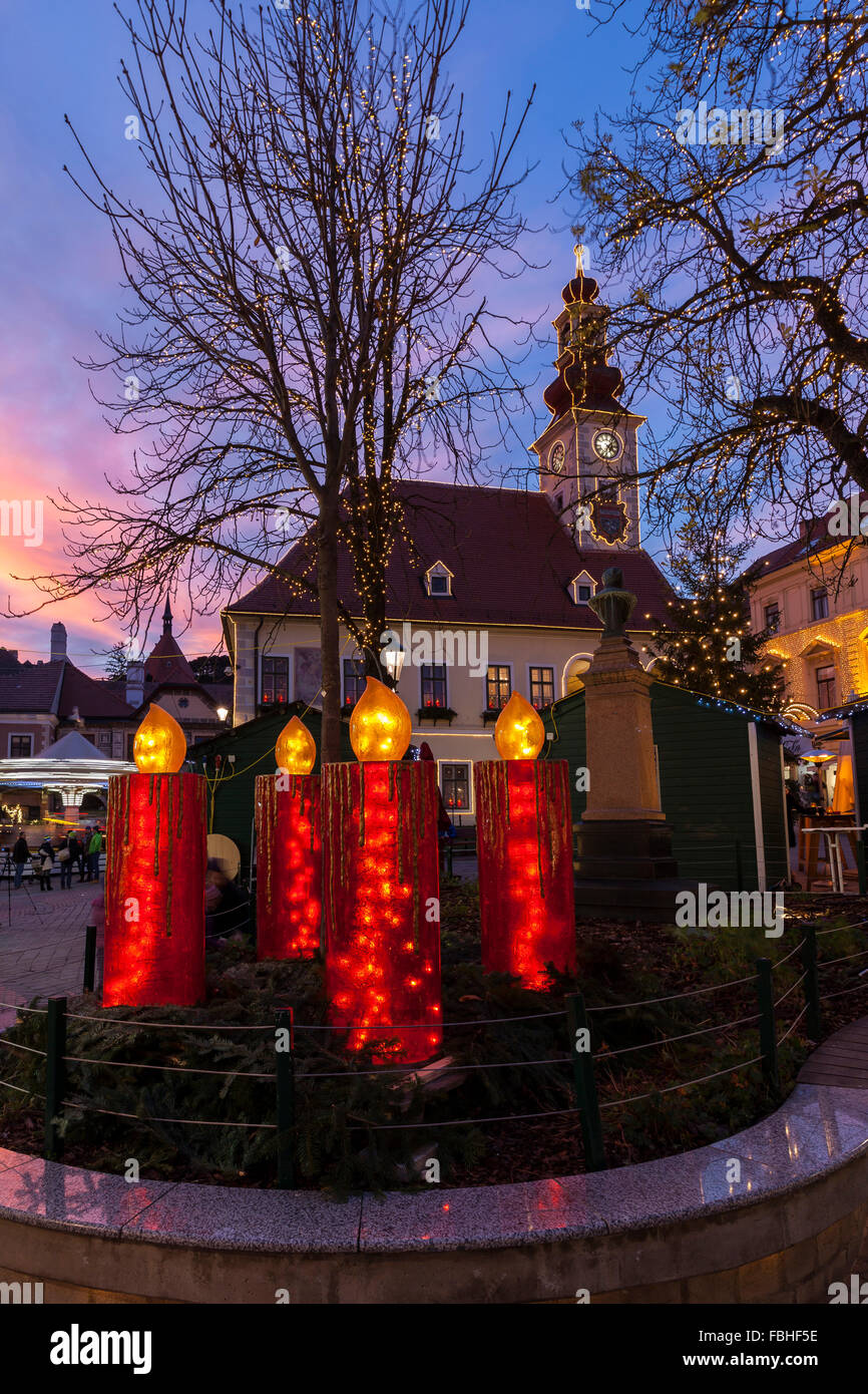 Bassa Austria, Mödling, mercatino di Natale Foto Stock