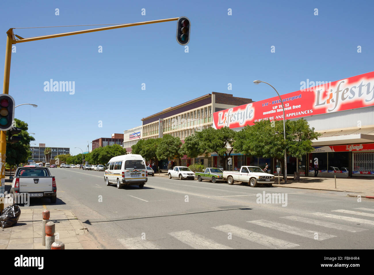 Presidente Kruger Street, Vanderbijlpark, Emfuleni Metropolitan comune, provincia di Gauteng, Repubblica del Sud Africa Foto Stock