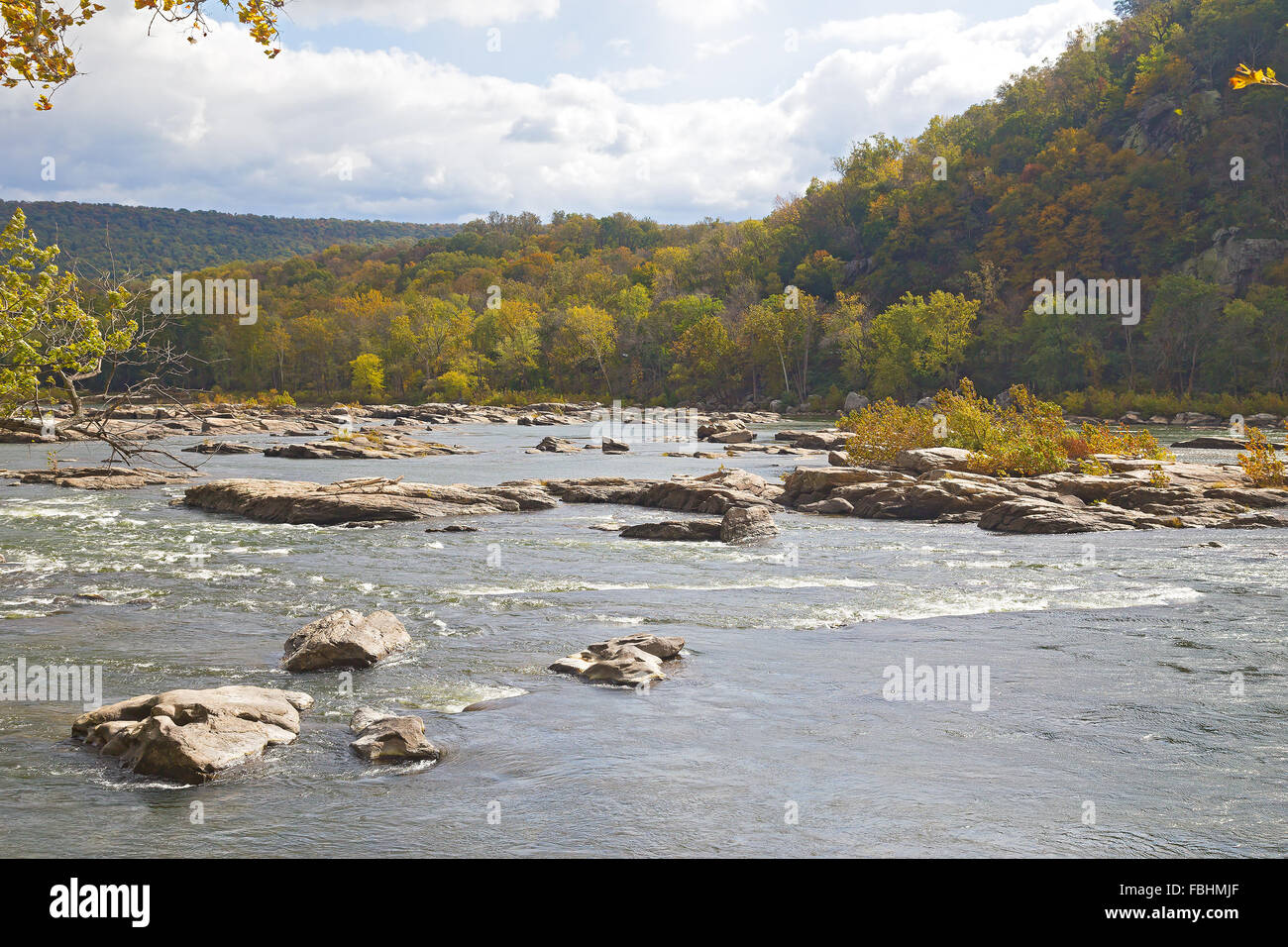 Shenandoah River lungo Appalachian trail in West Virginia, USA. Foto Stock