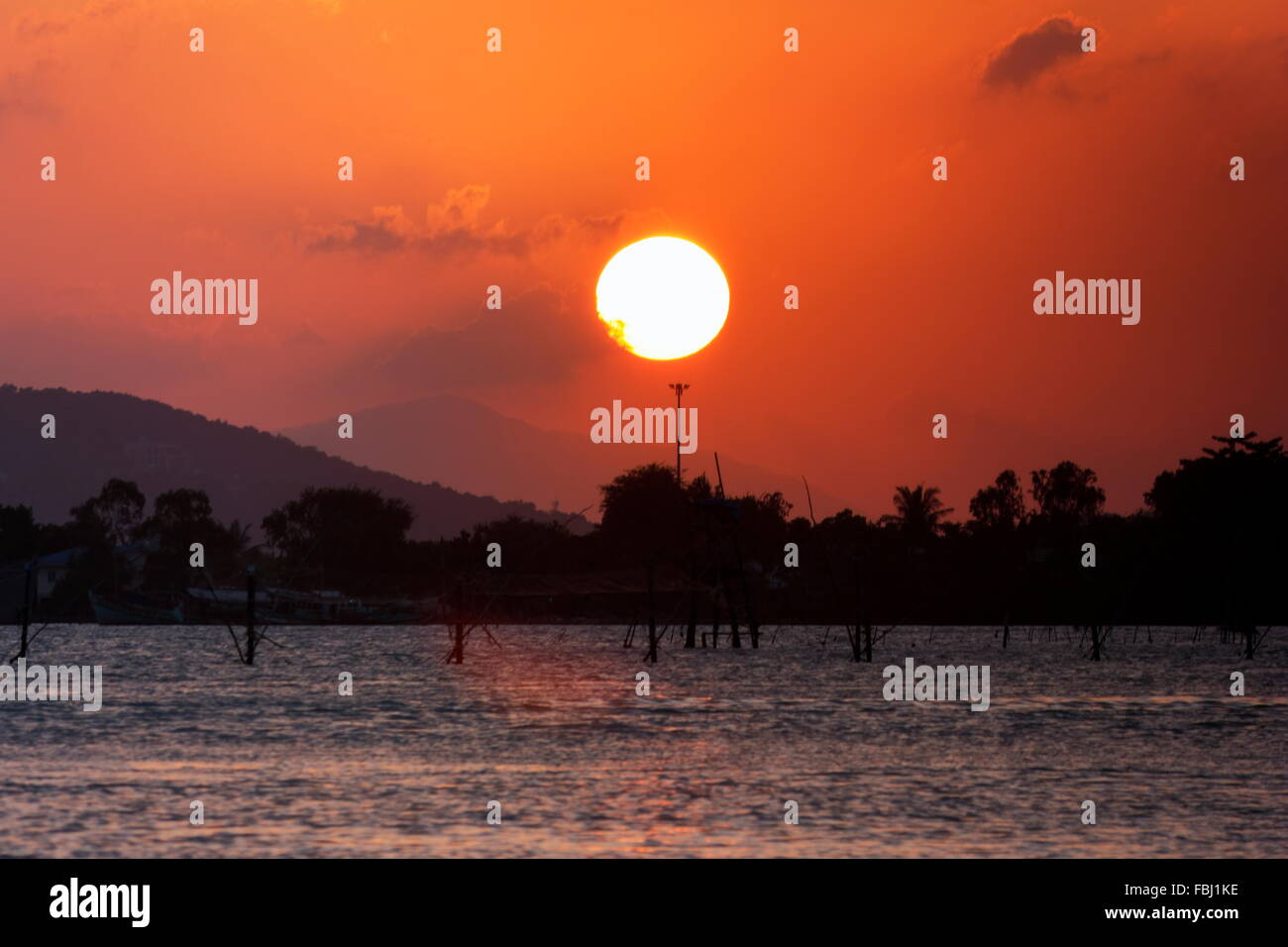 Come il sole è grande, al punto. Foto Stock