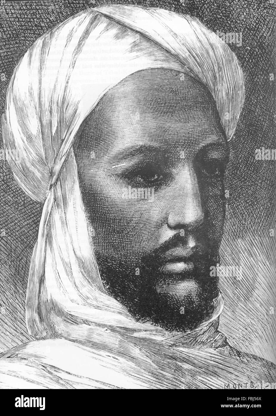 MUHAMMAD AHMAD (1844-1885)-Sudanese nato il leader islamista che proclamava il Mahdi ma morì di tifo dopo la cattura di Khartoum Foto Stock