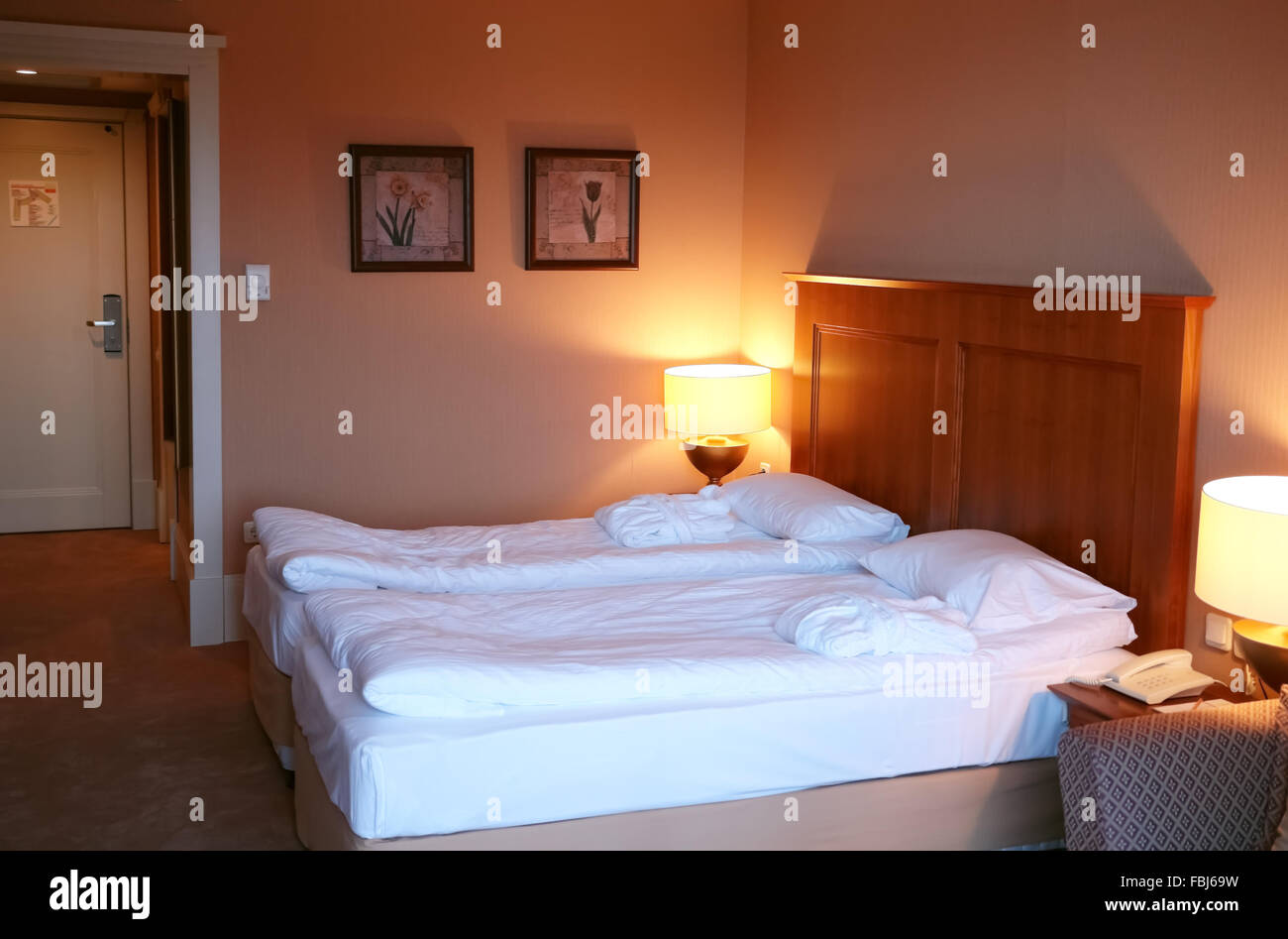 Interno in camera in hotel di alta classe Rixos in Tekirova Kemer, Antalia, Turchia. Foto Stock