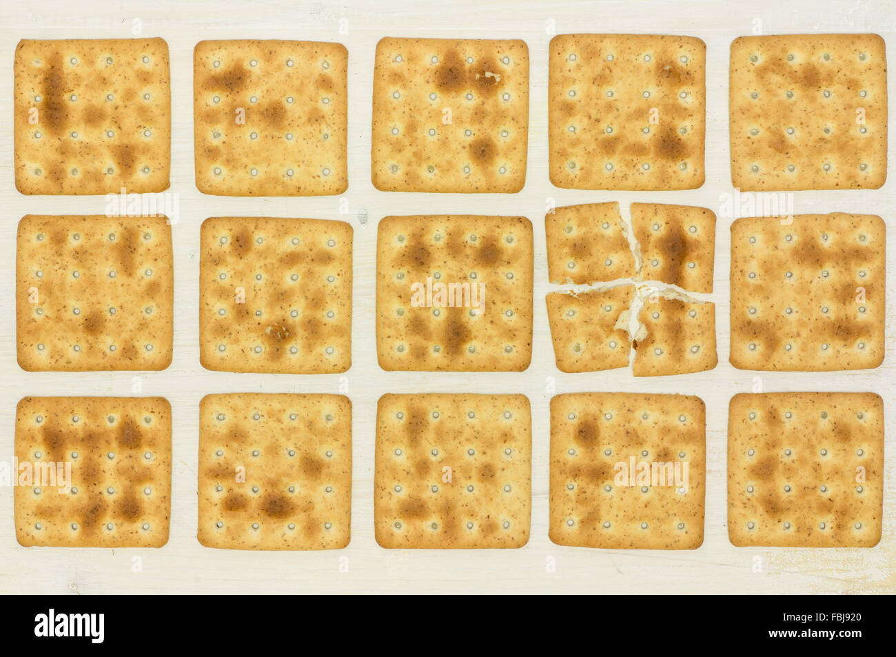 I cookie cracker per lo sfondo Foto Stock