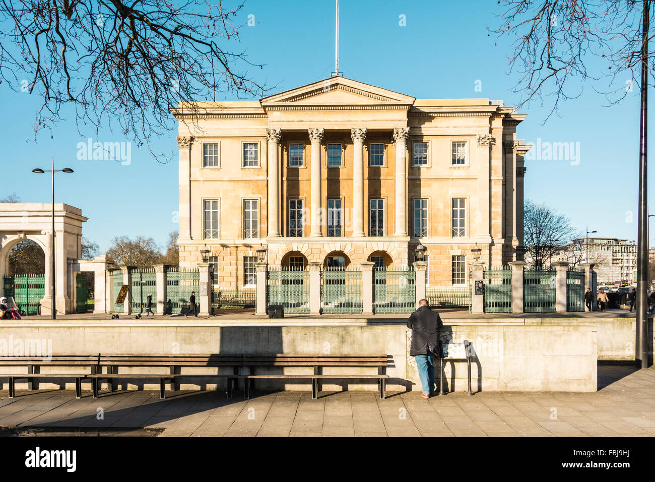 Apsley House, Ex casa del duca di Wellington, Hyde Park Corner, Londra, Regno Unito Foto Stock