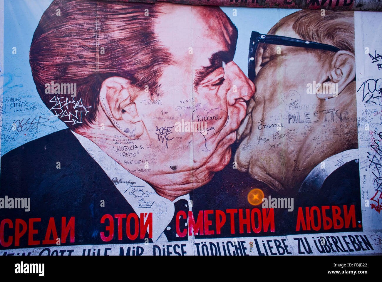 Il mio Dio mi aiuta a sopravvivere a questo amore letale' artista: Dimitri Vrubel, la East Side Gallery di Berlino Foto Stock