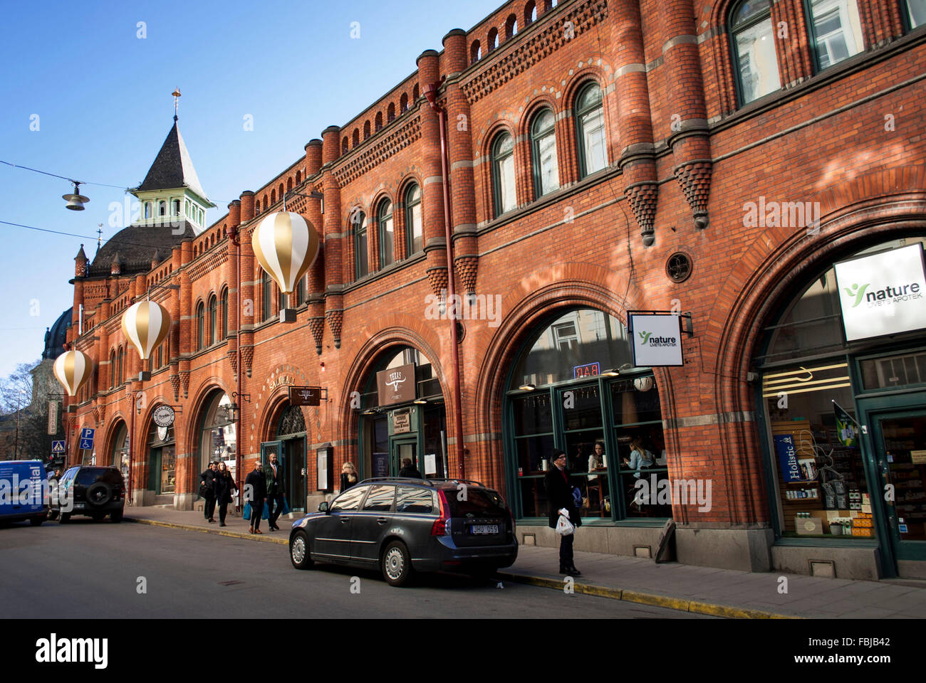Östermalms Saluhall, mercato coperto, Stoccolma Foto Stock
