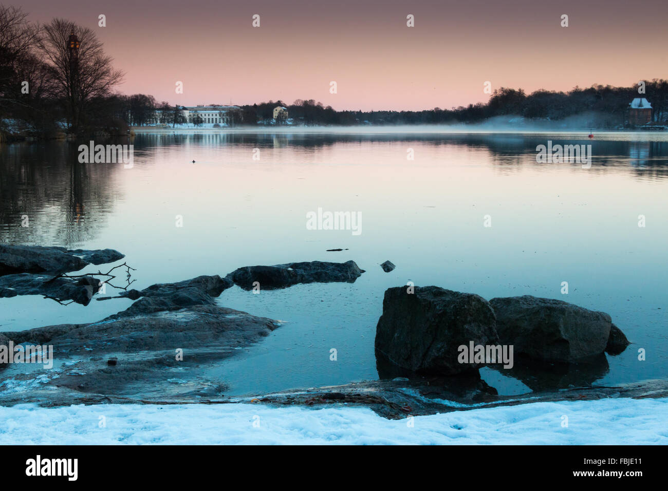 Stoccolma, inverno, Dicembre, a metà pomeriggio, Foto Stock