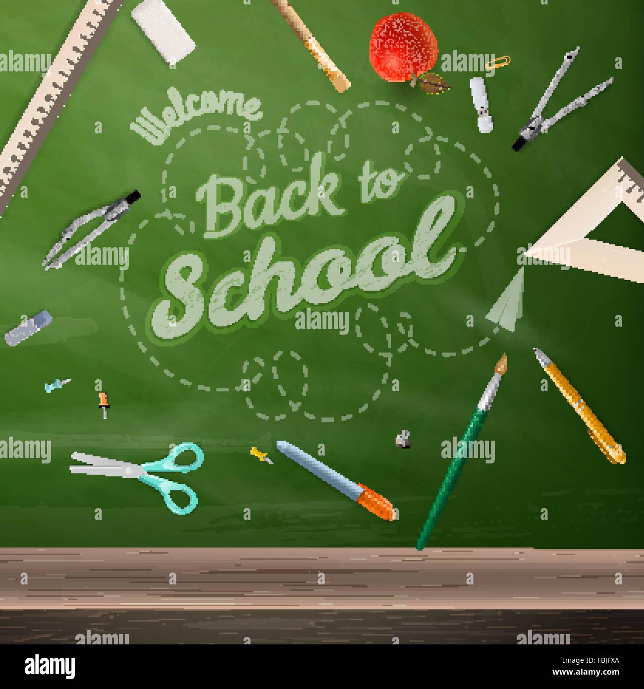 Blackboard concetto di istruzione. EPS 10 Illustrazione Vettoriale