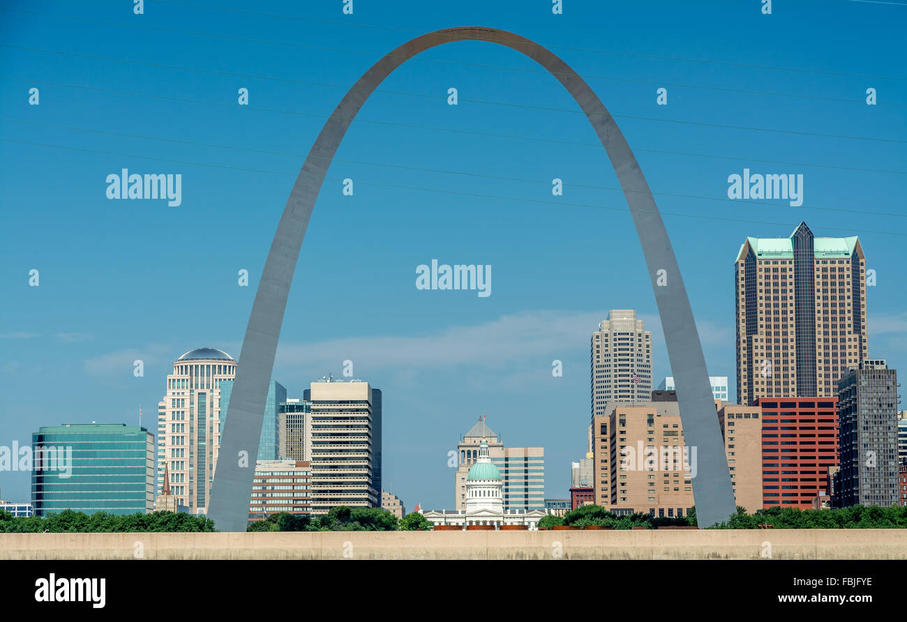 Famoso Arco e San Louis nel Missouri Foto Stock