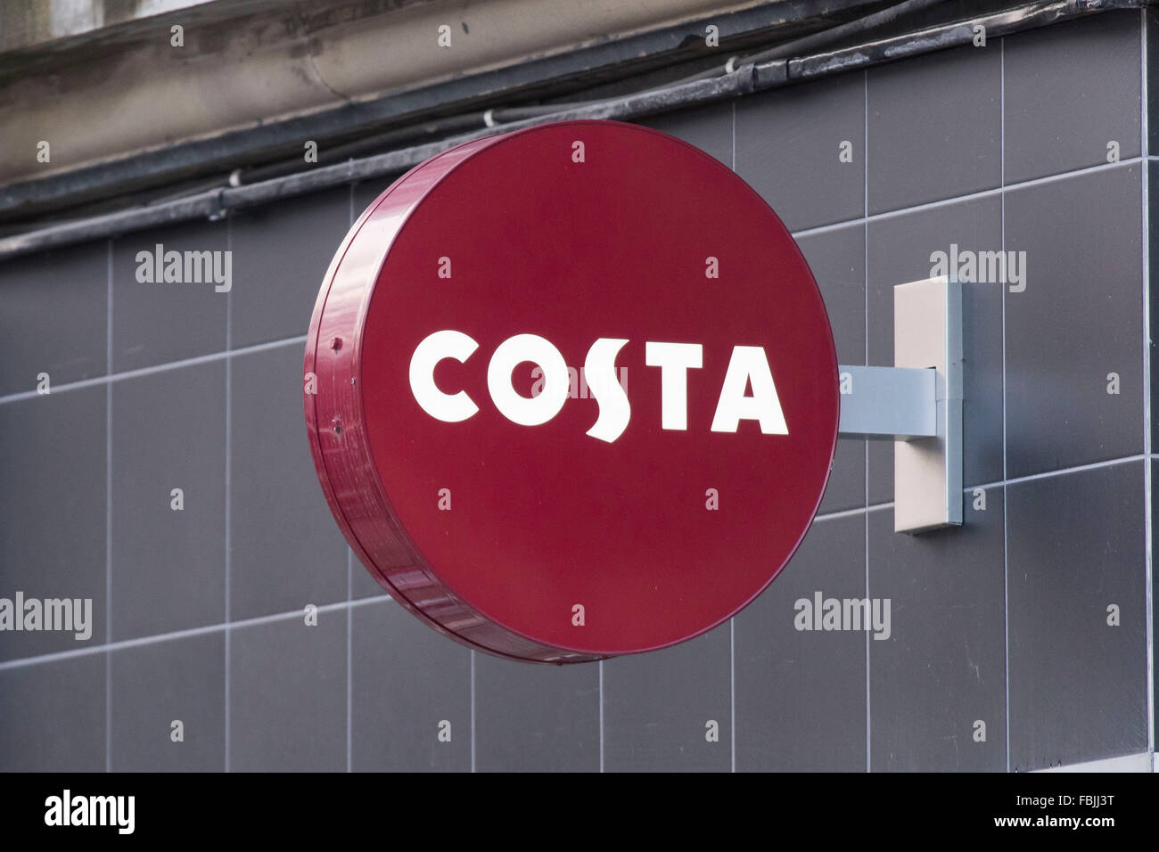 Costa Coffee shop segno branding logo Whitbread. Foto Stock