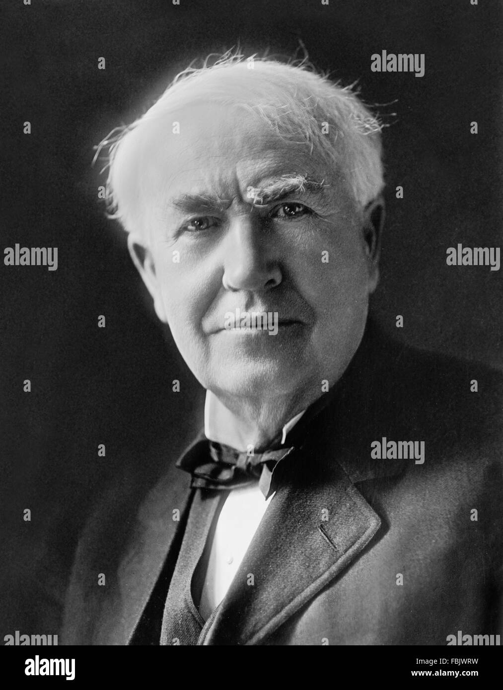 Thomas Edison. Ritratto dell'inventore Thomas Alva Edison, presa c.1920 Foto Stock