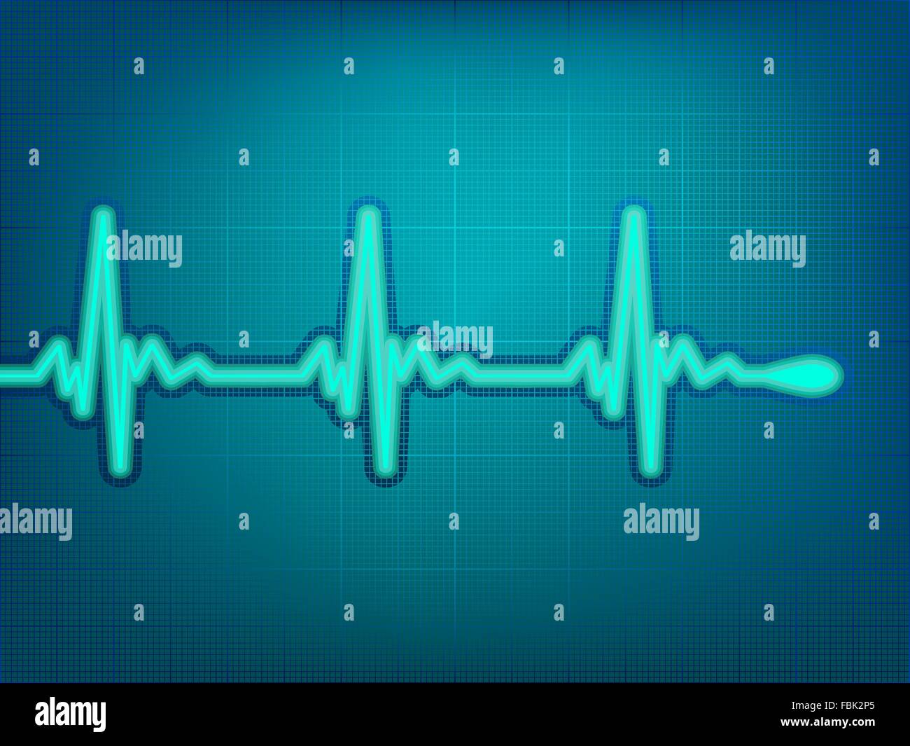 Normale cardiogram elettronico. EPS 8 Illustrazione Vettoriale