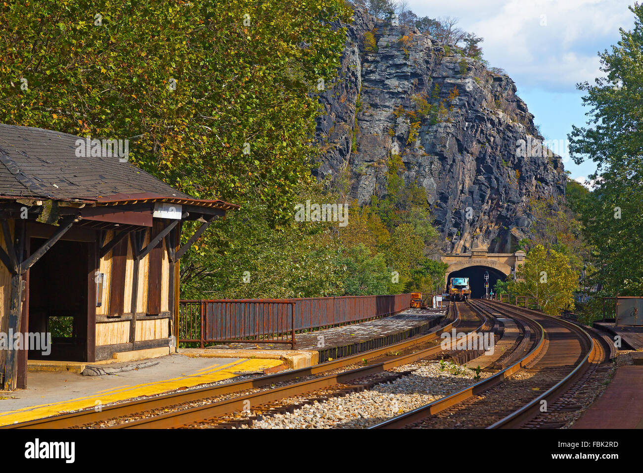 Harpers Ferry tunnel ferroviario in West Virginia, USA. Foto Stock
