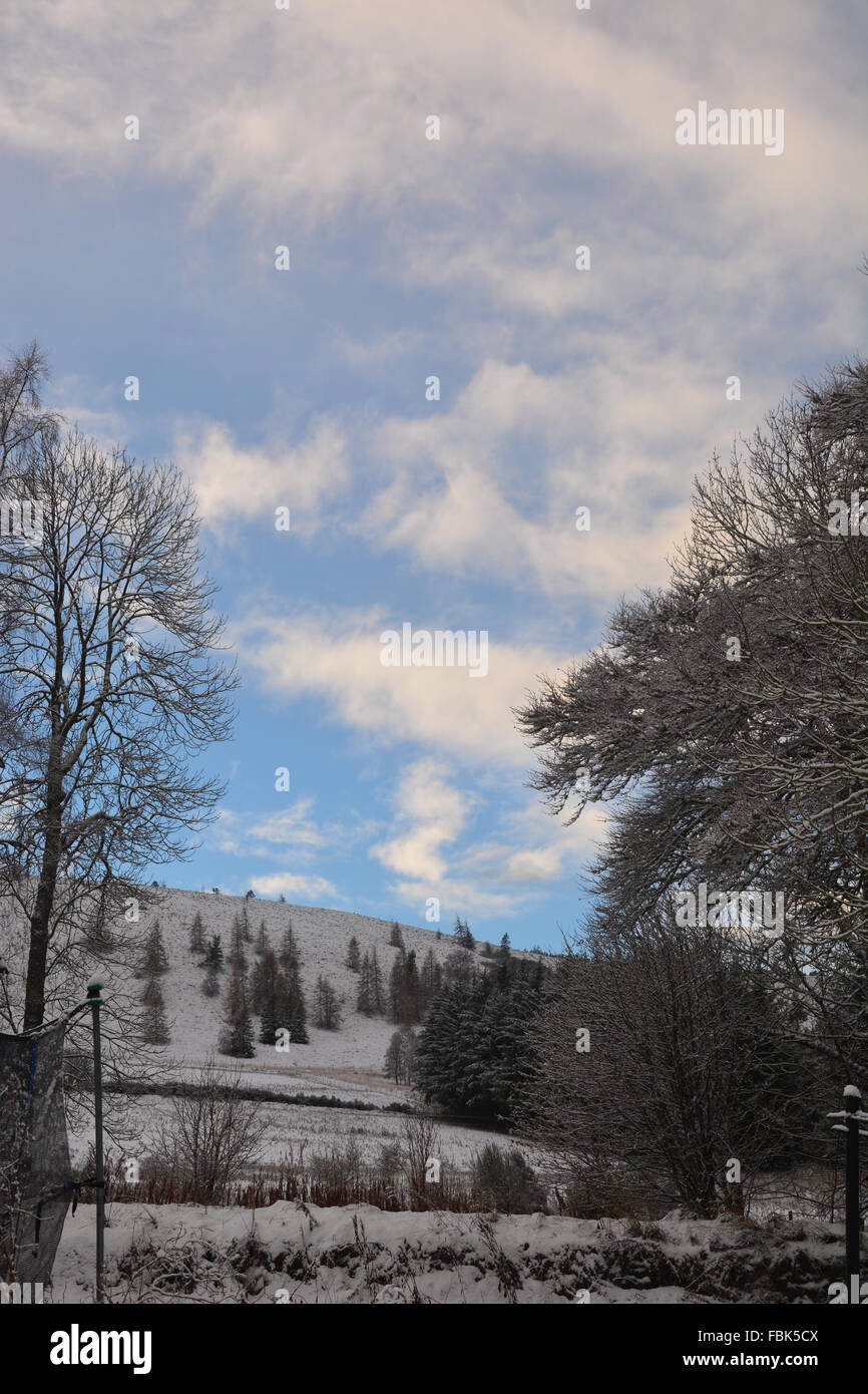 Collina dello Snowy Foto Stock