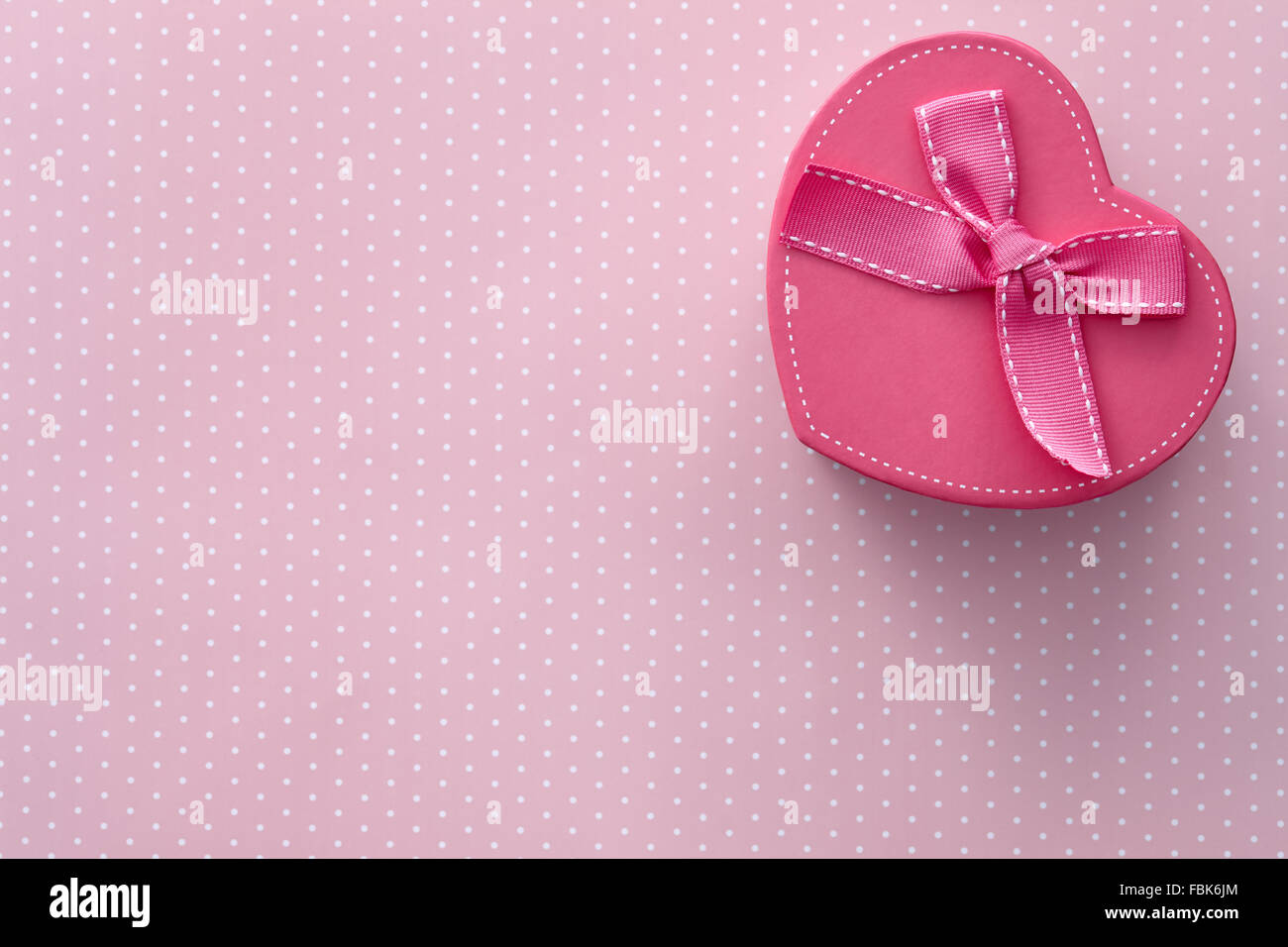 A forma di cuore scatola regalo Foto Stock