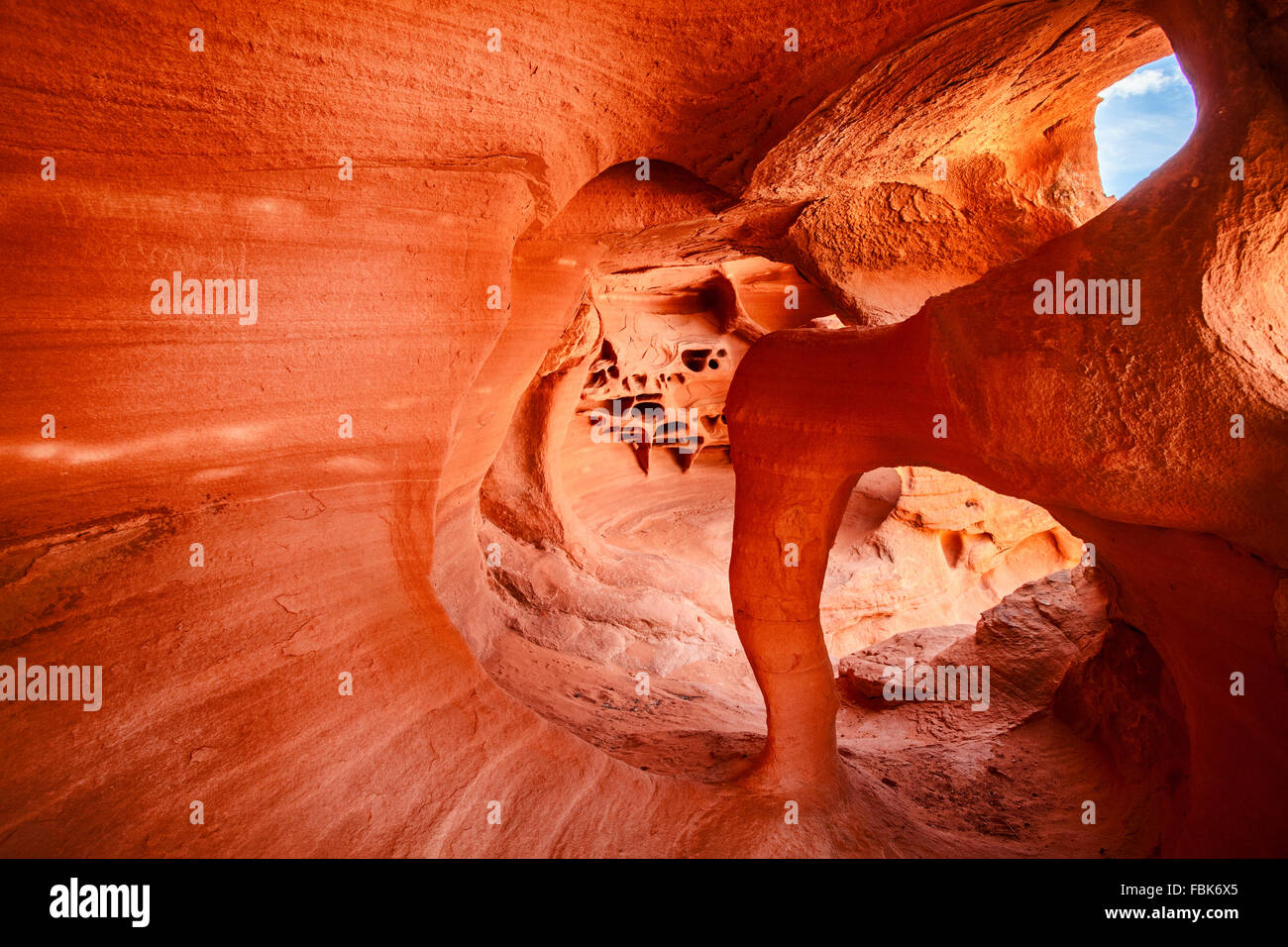 Windstone Arch, Fire Grotta, la Valle del Fuoco, Parco Statale, Nevada Foto Stock