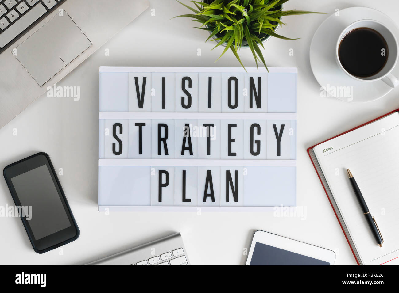 Visione, strategia e piano Foto Stock