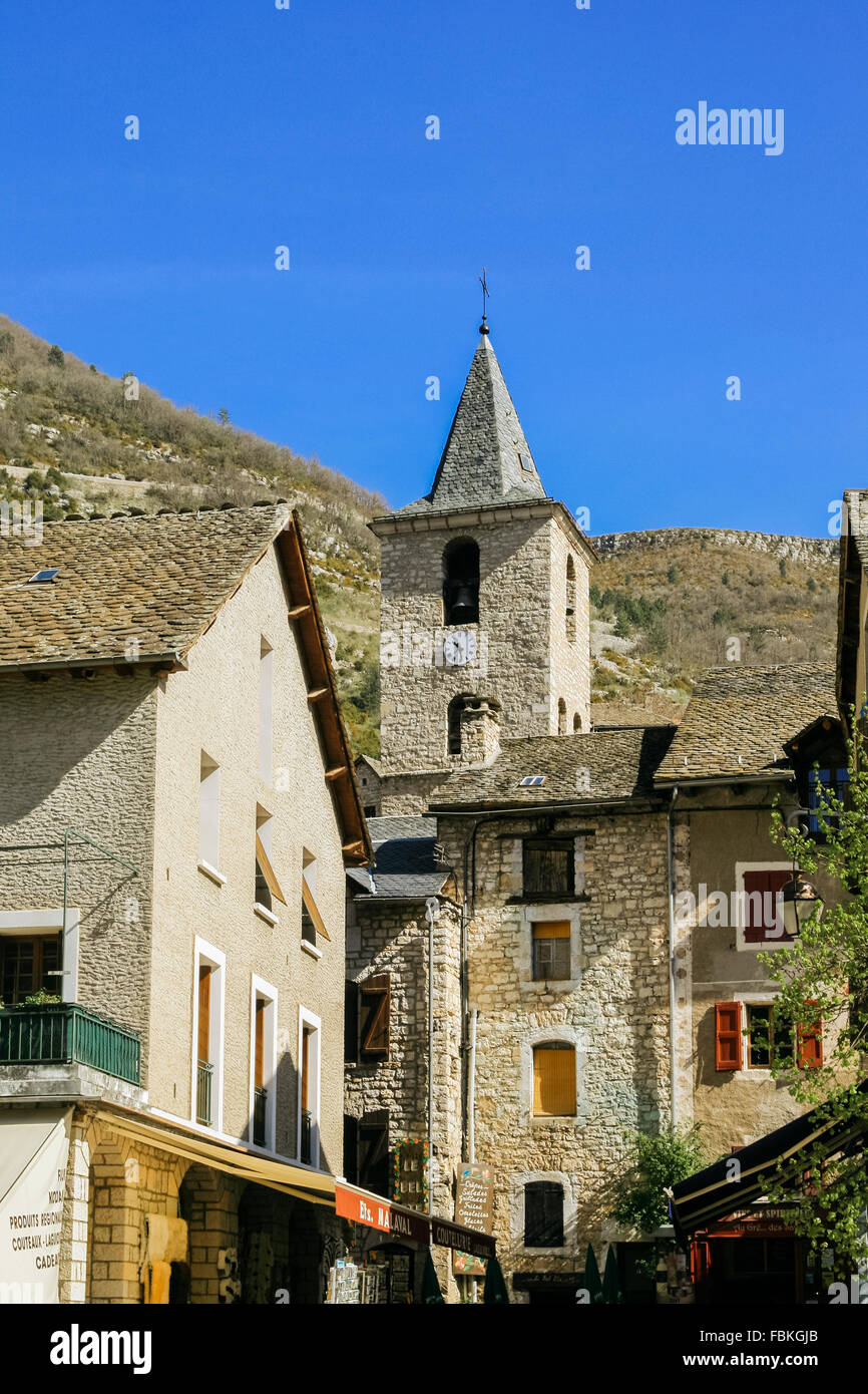 Sainte-Enimie, Gorges du Tarn, Sainte-Enimie, Lozère, Francia Foto Stock