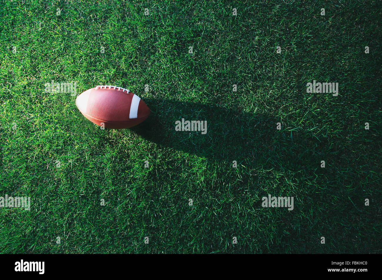 Football americano la sfera sull'erba Foto Stock