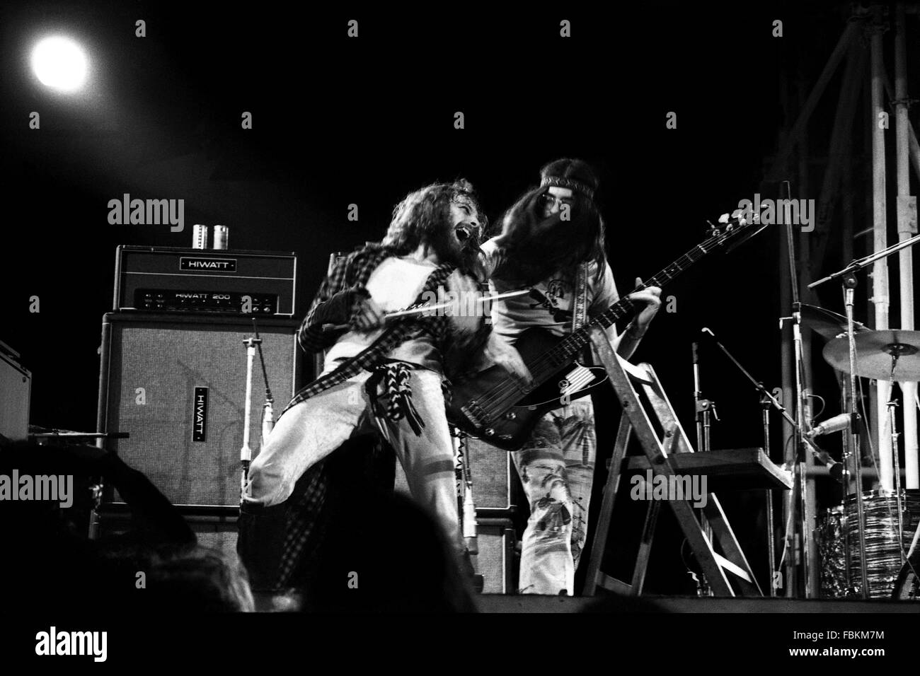 Jethro Tull, Ian Anderson - 1970 - Regno Unito / Inghilterra - Jethro Tull, Ian Anderson, Isle of Wight Festival, 1970 - Philippe Gras / Le Pictorium Foto Stock