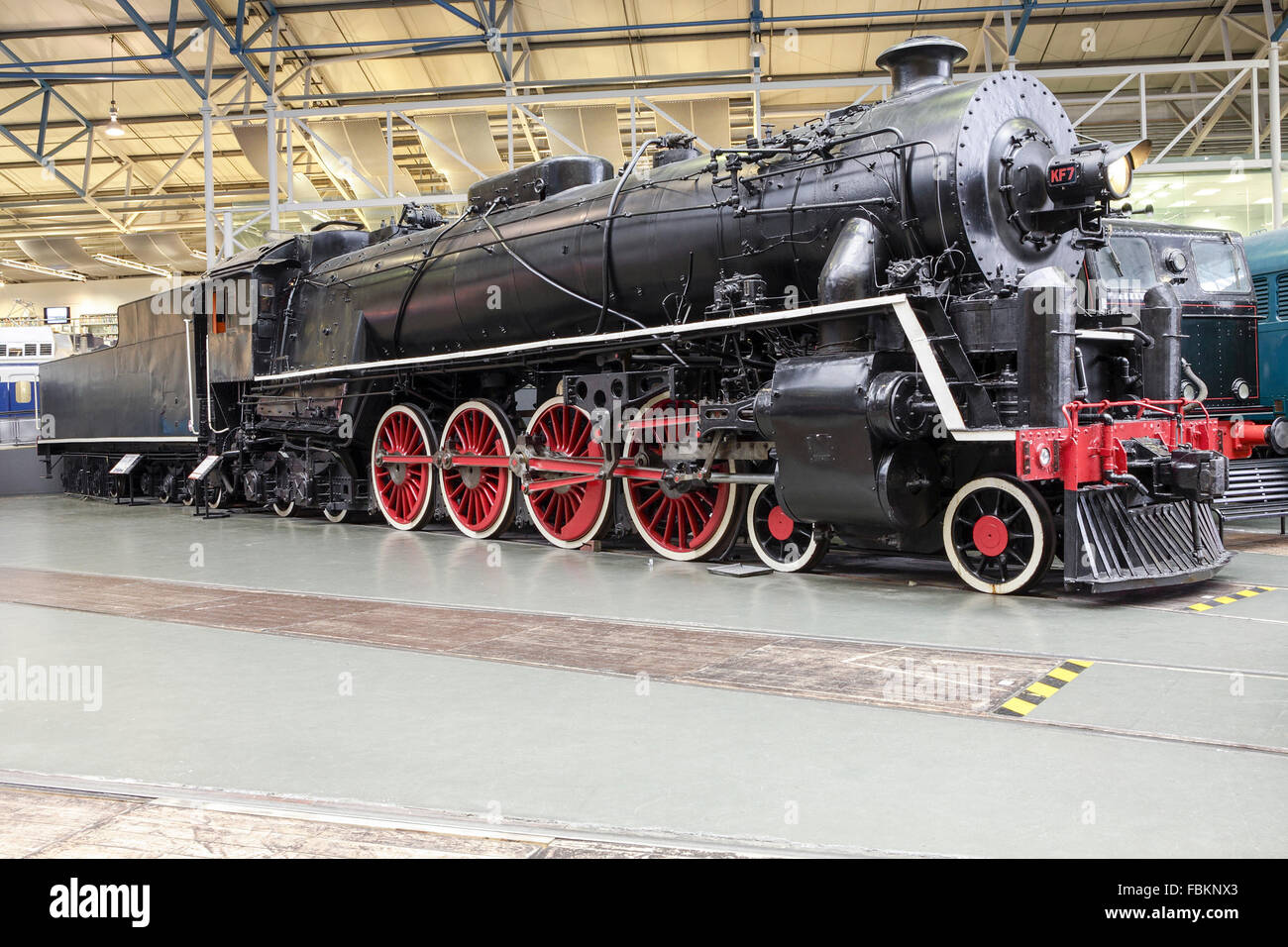 Immagine della storica delle ferrovie cinesi kf 4-8-4 locomotiva a vapore, visto qui presso il National Railway Museum, york, Regno Unito. Foto Stock