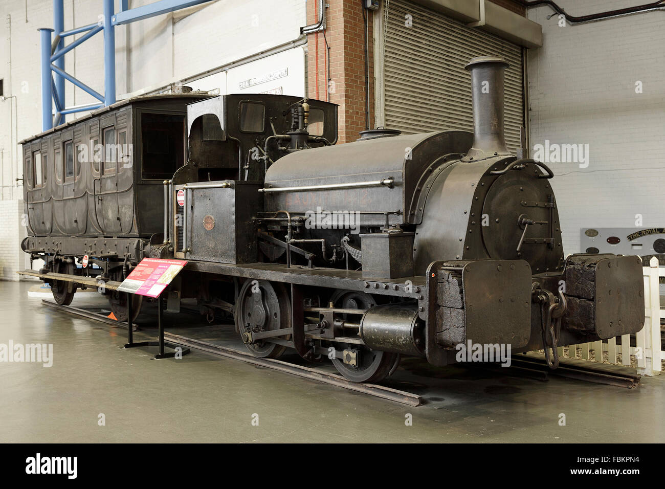 Immagine di "bauxite' locomotiive, moderni motori ferroviari e passato meraviglie ingegneristiche al National Railway Museum di York, UK. Foto Stock