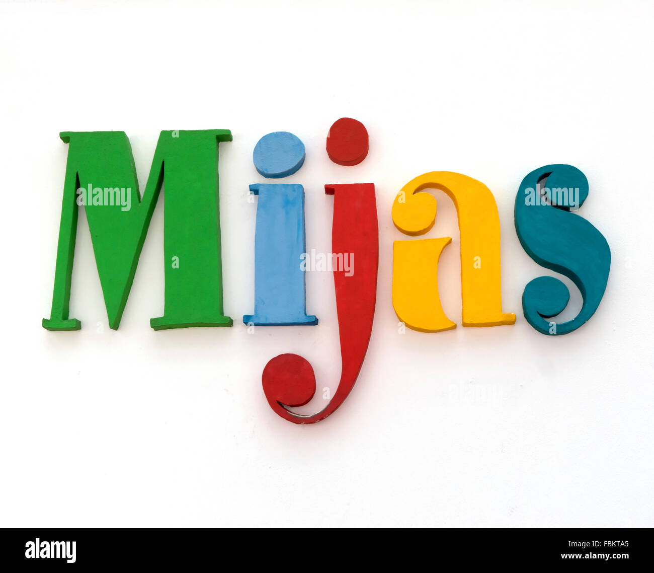 Sign in Mijas che è una delle più belle " bianchi " villaggi del sud della Spagna zona denominata Andalucia Foto Stock