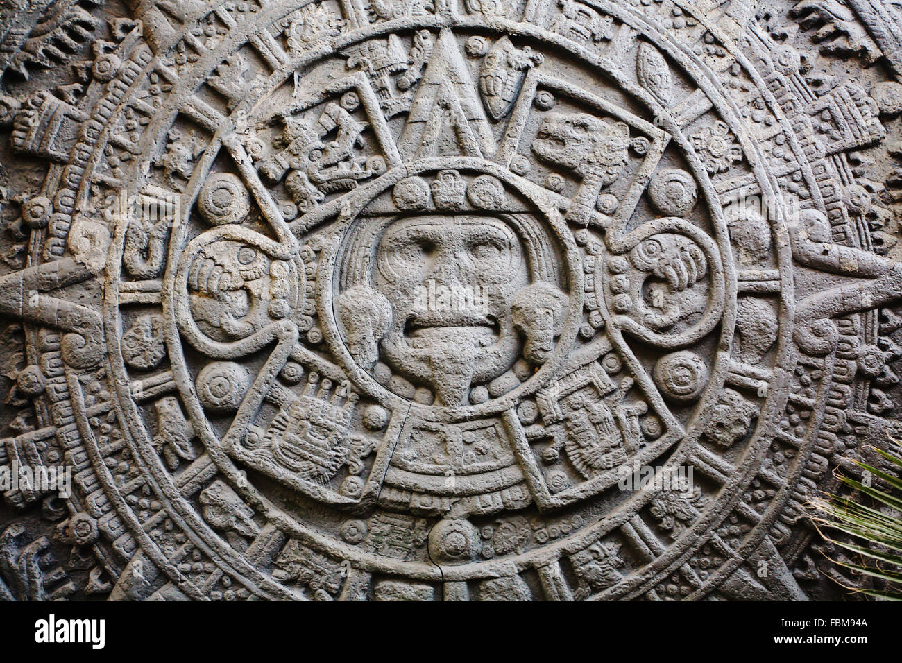 Antico calendario maya Foto Stock