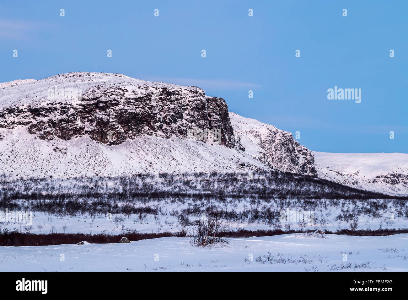 Annjalonji cadde in Lapponia finlandese Foto Stock