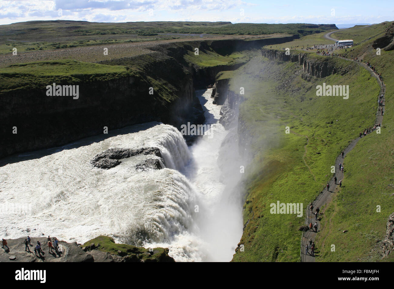 Cascate Gullfoss Islanda Foto Stock