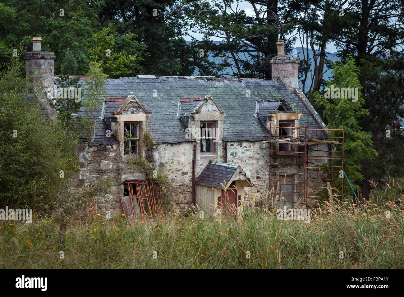 Beni abbandonati vicino a Aviemore Foto Stock