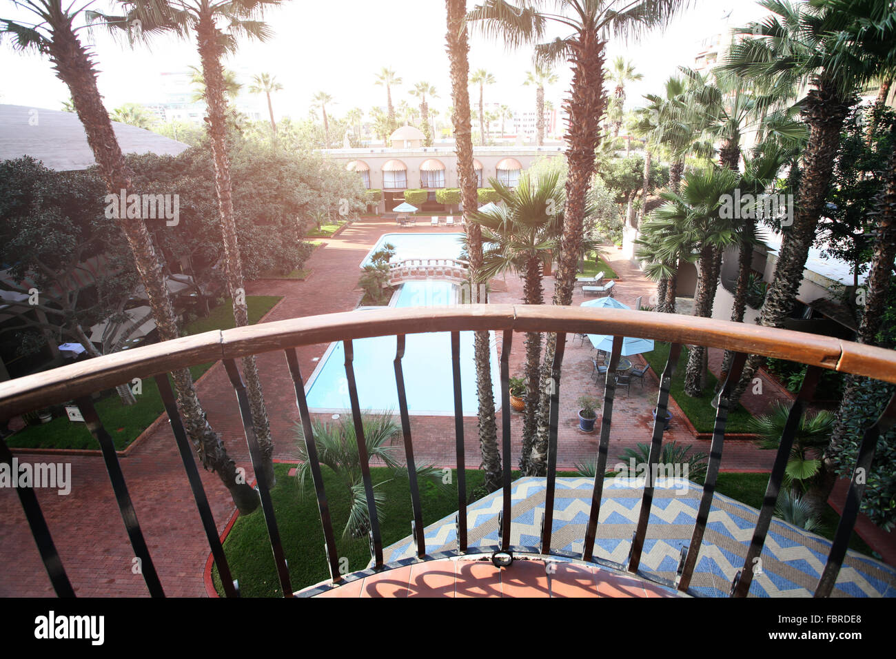 Vista da Lucerna hotel balcony, Tijuana, Messico, America Foto Stock