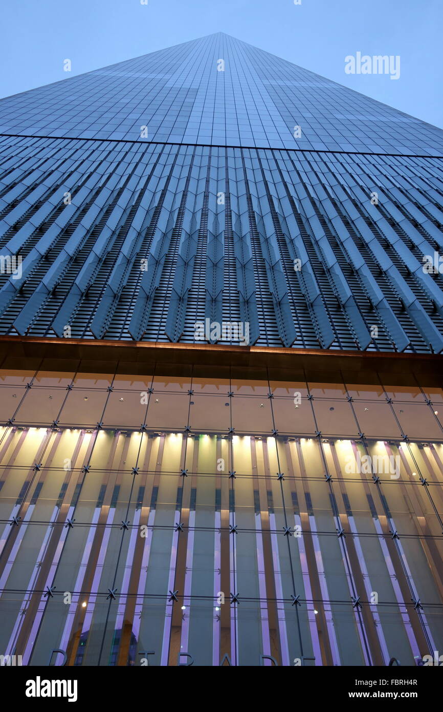 Ingresso al One World Trade Center, NYC, New York, Stati Uniti d'America Foto Stock