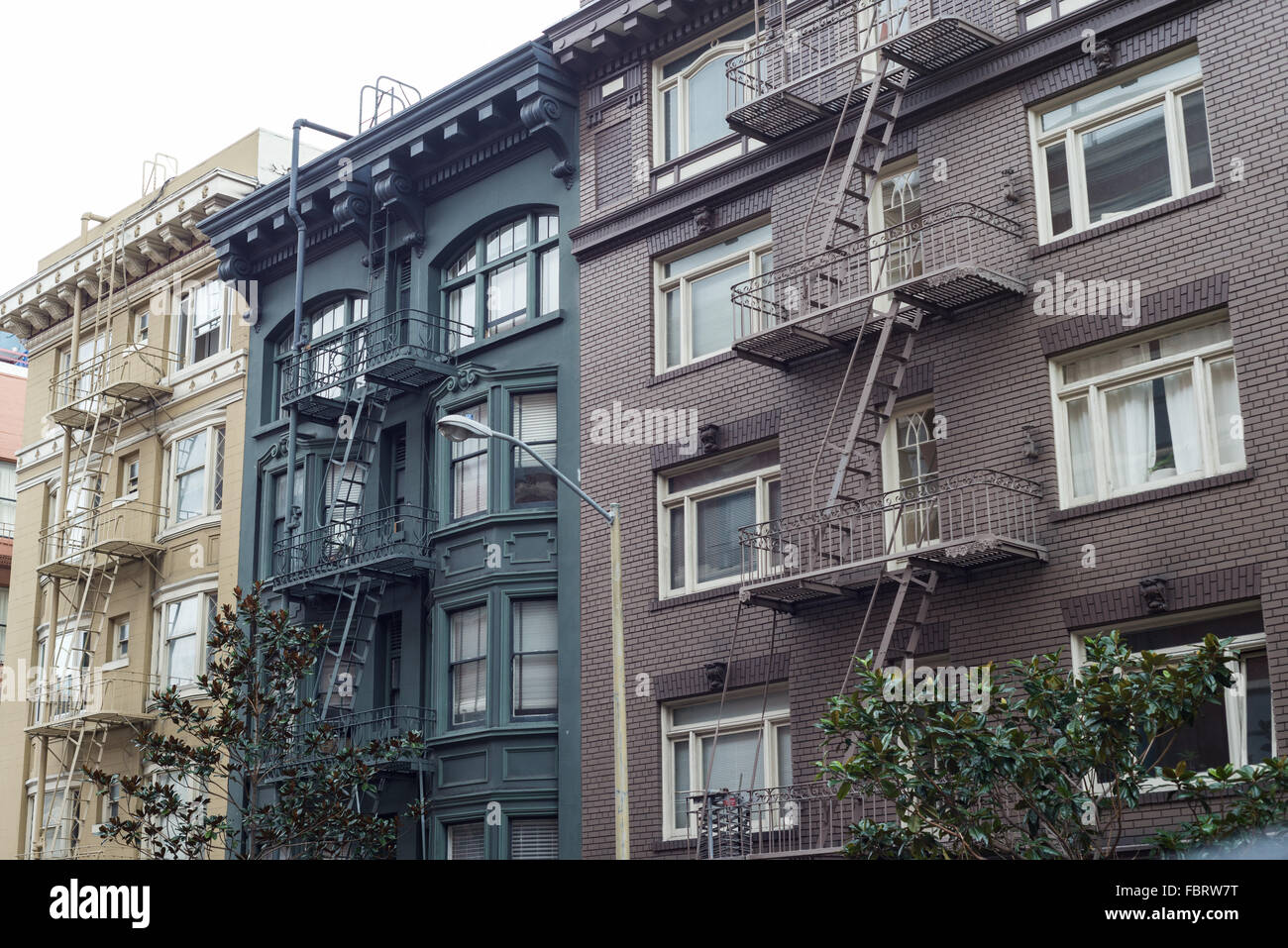 Blocchi di appartamenti in San Francisco Foto Stock