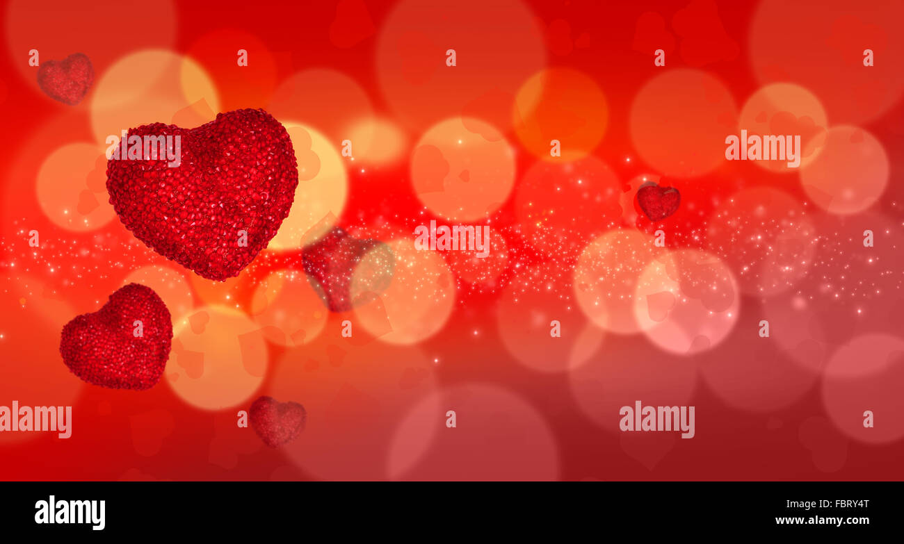 Valentines sfondo bokeh di fondo Foto Stock