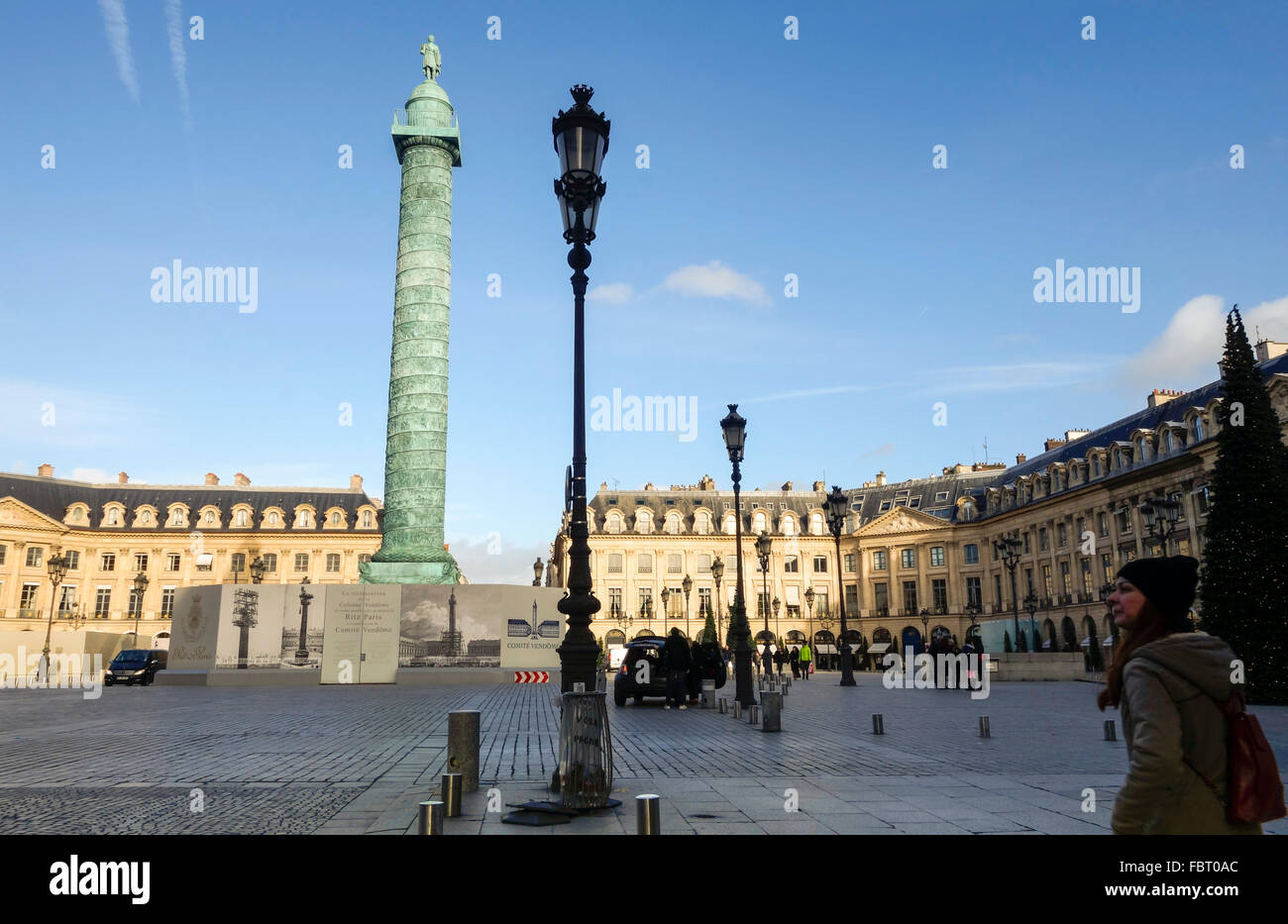 Place Vendôme, Vendome, con colonna, quadrato, Parigi, Francia, Europa. Foto Stock