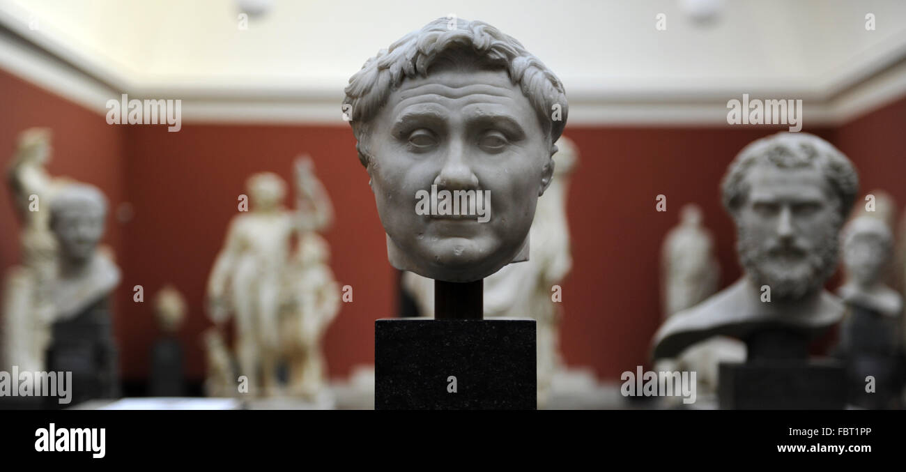 Busto di Pompeo (106 BC-48BC). Militari e leader politici della tarda Repubblica Romana. Ny Carlsberg Glyptotek. Copenhagen, Danimarca. Foto Stock