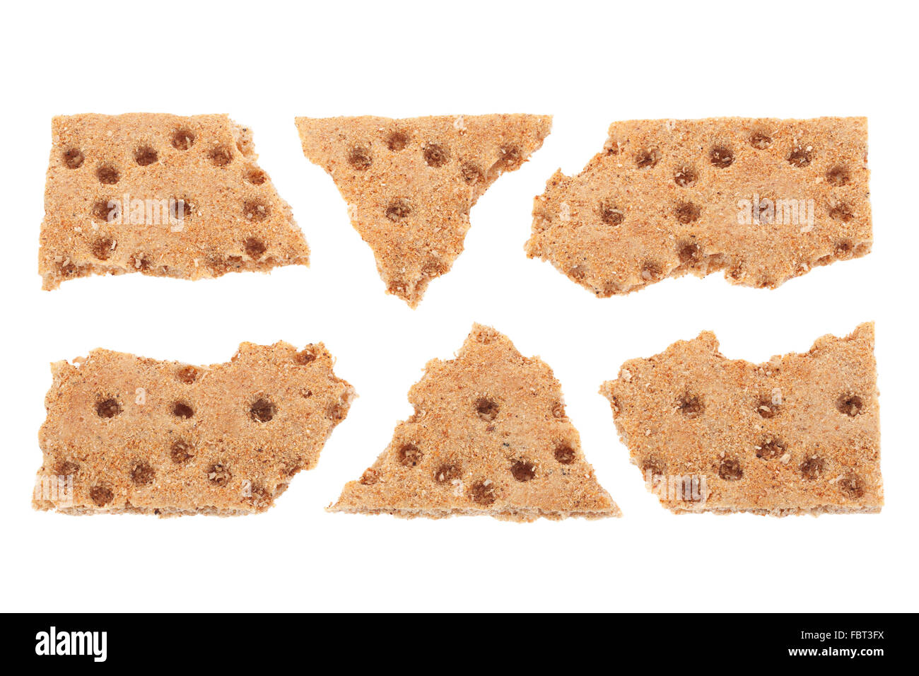 Basse calorie snack pane isolato su bianco Foto Stock
