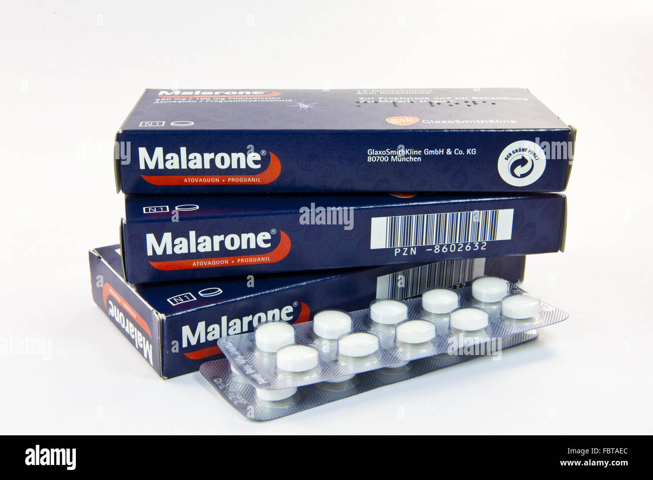La malaria Malerone farmaco Foto Stock