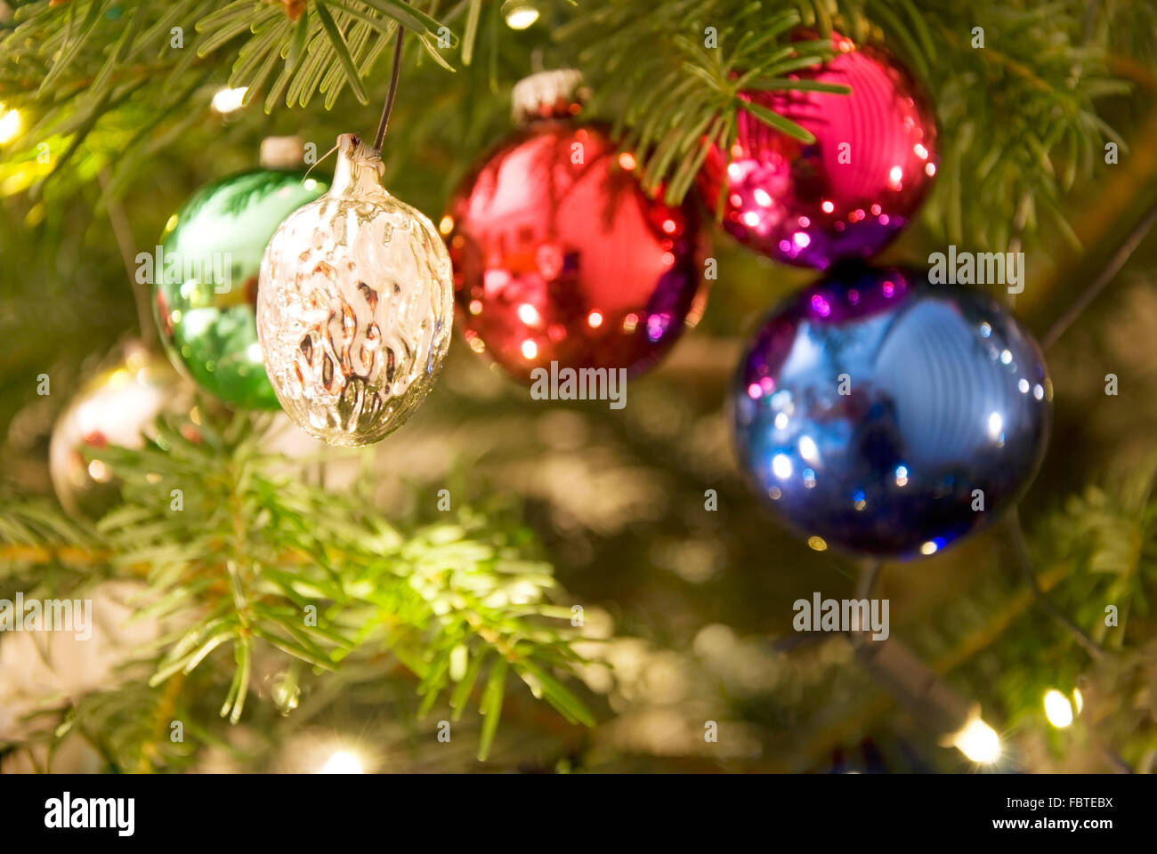 sfere di Natale Foto Stock