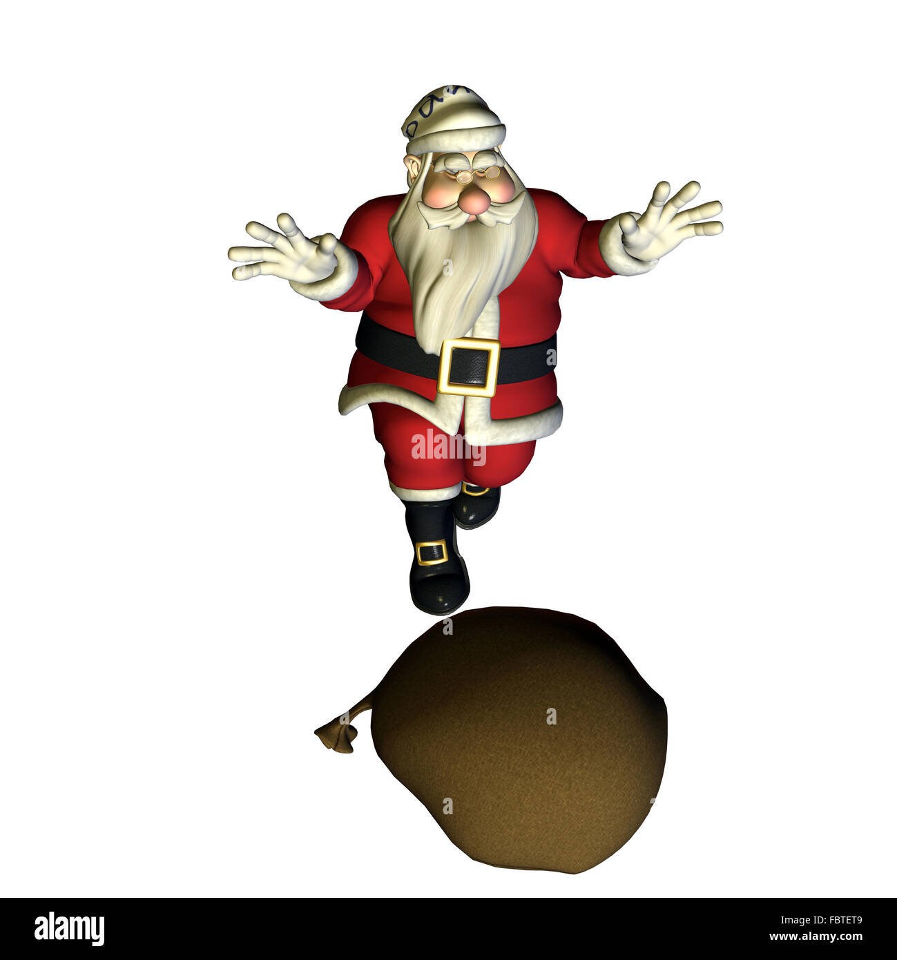 Babbo Natale ha trovato la sua borsa Foto Stock