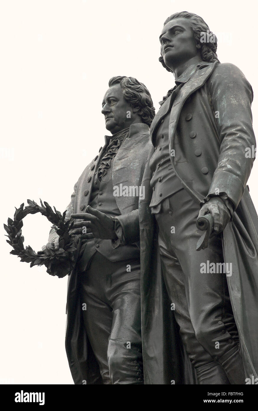 Goethe e Schiller - Monumento a Weimar Foto Stock