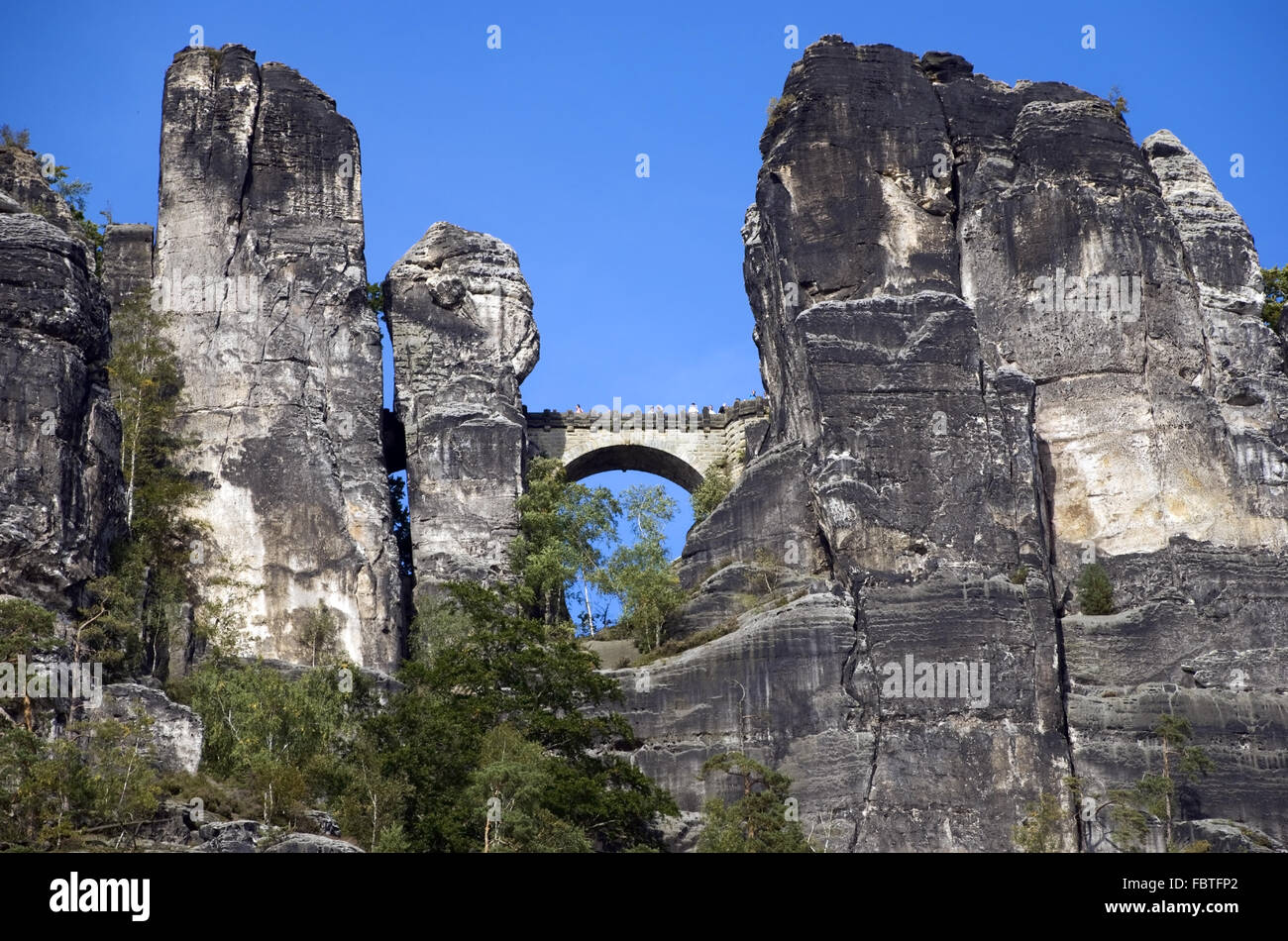 Elba montagne di arenaria bastei Foto Stock