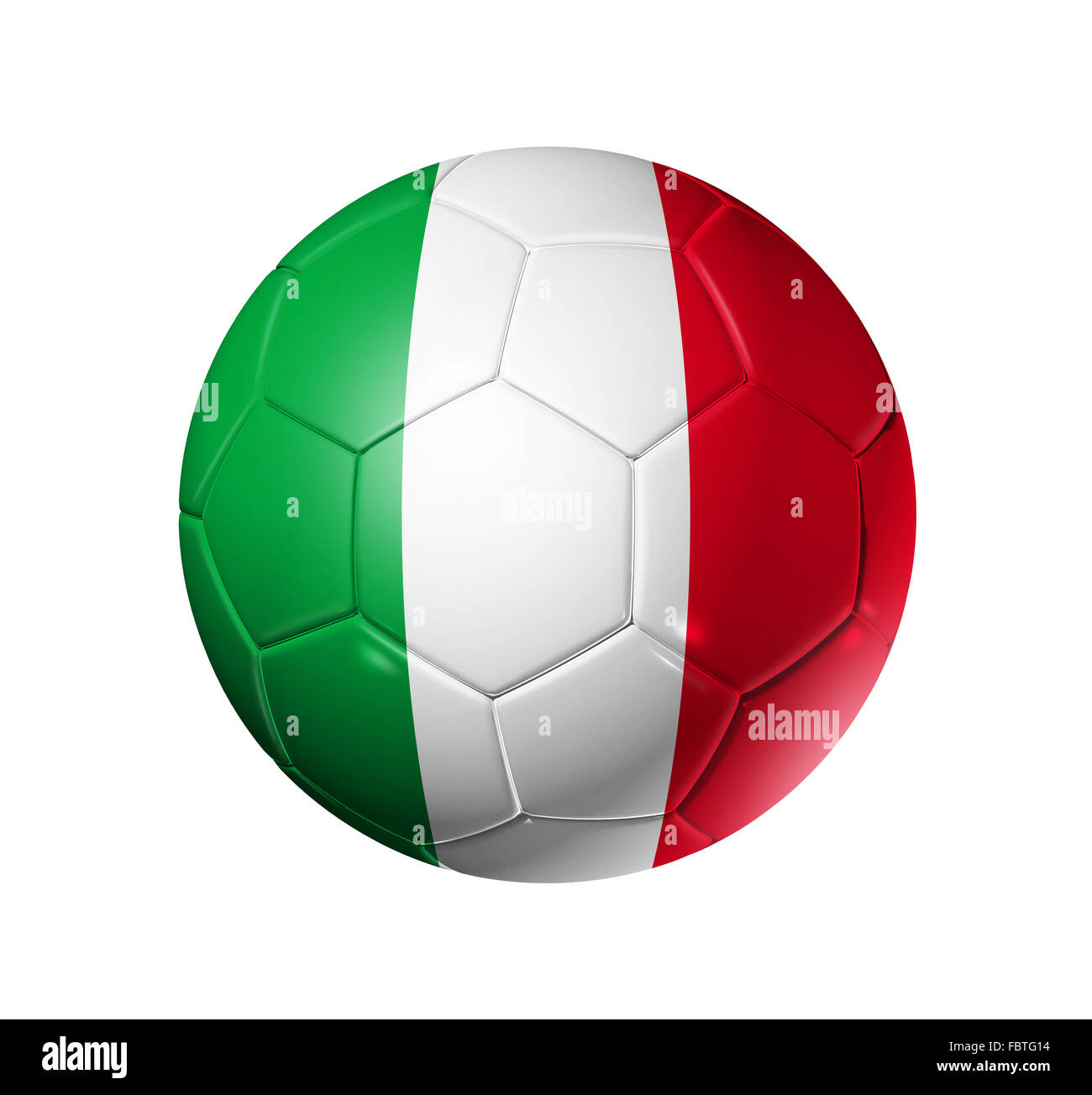 Calcio pallone con bandiera dell'Italia Foto stock - Alamy